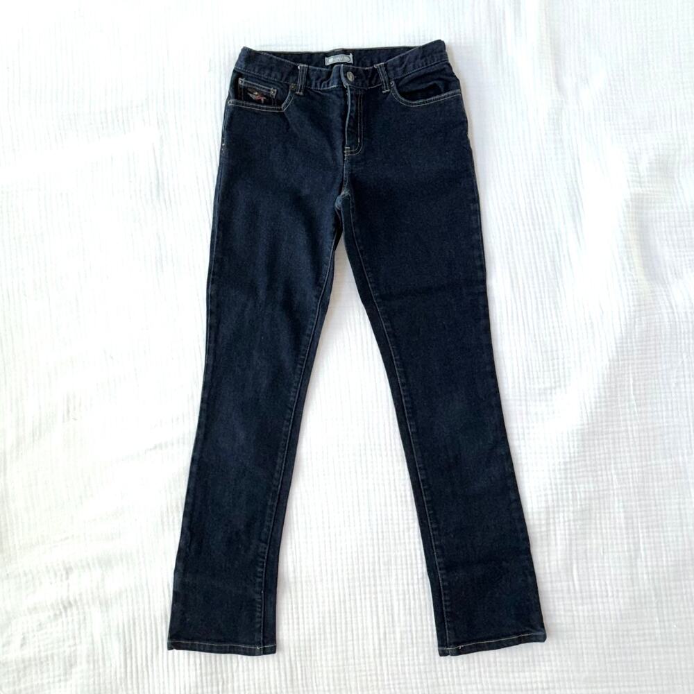 American Living Revere Slim Leg Jeans Size‎ 4 Eagle Logo Dark Denim